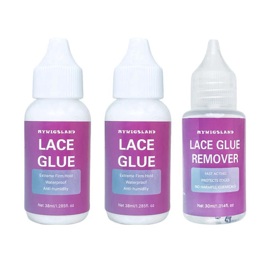 3Pcs Waterproof Wig Glue Set with Remover – Strong Hold Adhesive