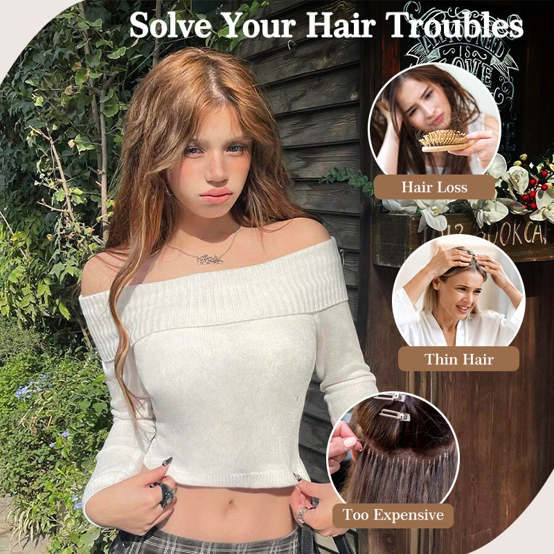 Clip In Hair Extensions Long Straight Wavy Synthetic Hairpiece