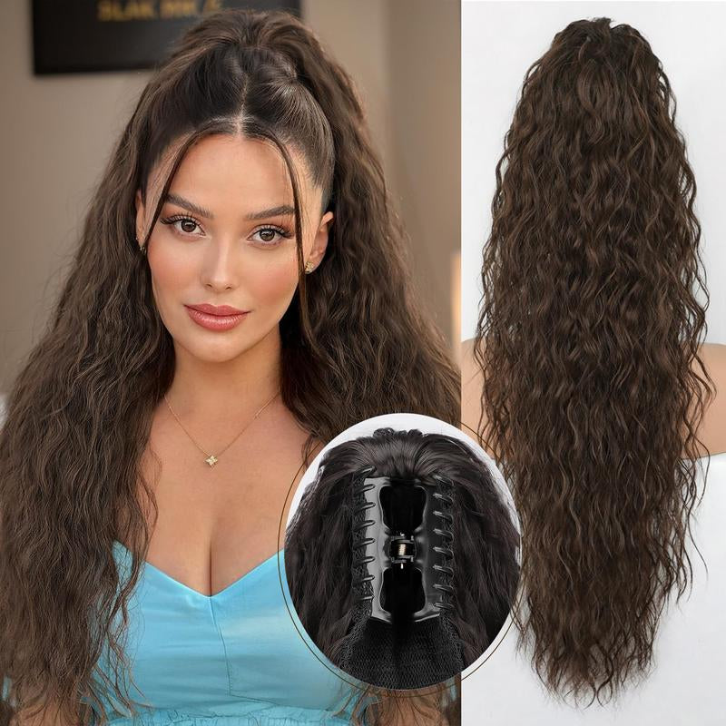 30" Long Wavy Claw Ponytail Extension
