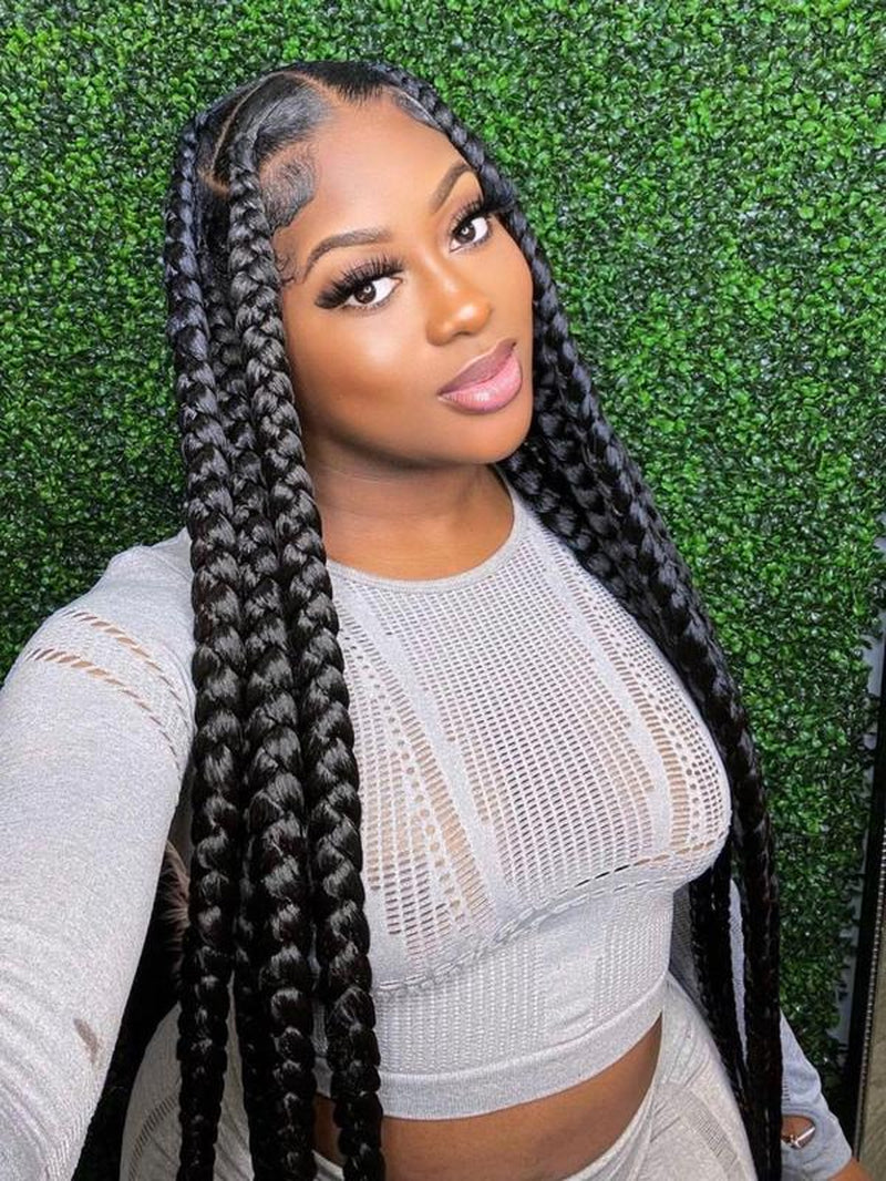 36 Inch Synthetic Braided Glueless Wigs 