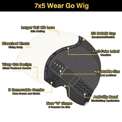 Body Wave Wig with Curtain Bangs – Pre-Bleached, Pre-Cut HD Lace, Glueless Wear & Go Human Hair