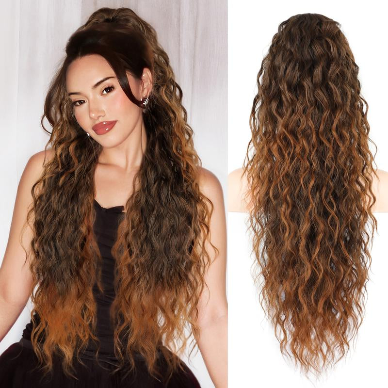 30" Long Wavy Claw Ponytail Extension