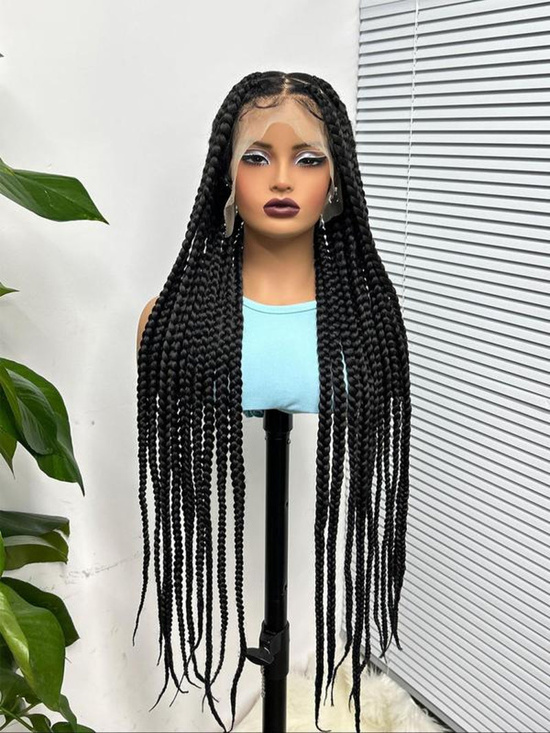 36 Inch Synthetic Braided Glueless Wigs 
