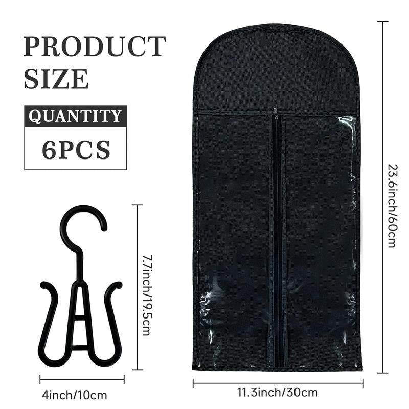 6PCS Wig Storage Bags with Hanger