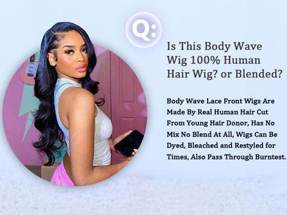 Glueless Brazilian Body Wave Lace Frontal Wig Human Hair