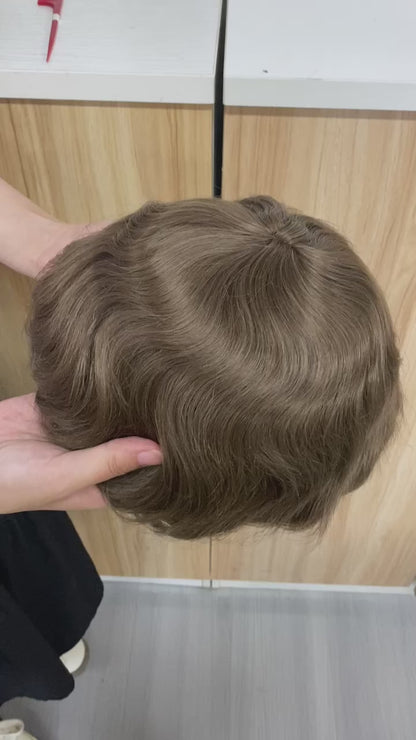 Full Swiss Lace Hair System Realistic Hairline for Men