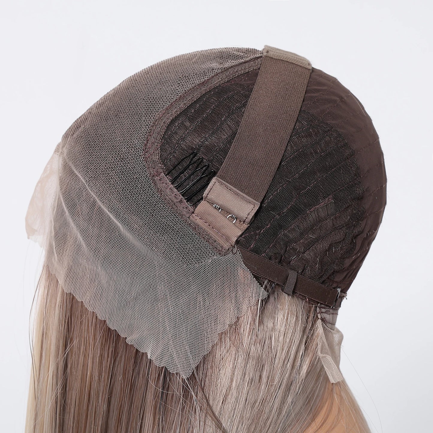 13*6 Lace Front 30 Inch Long Straight Blonde Platinum Wigs Natural Hairline Free Part Fiber