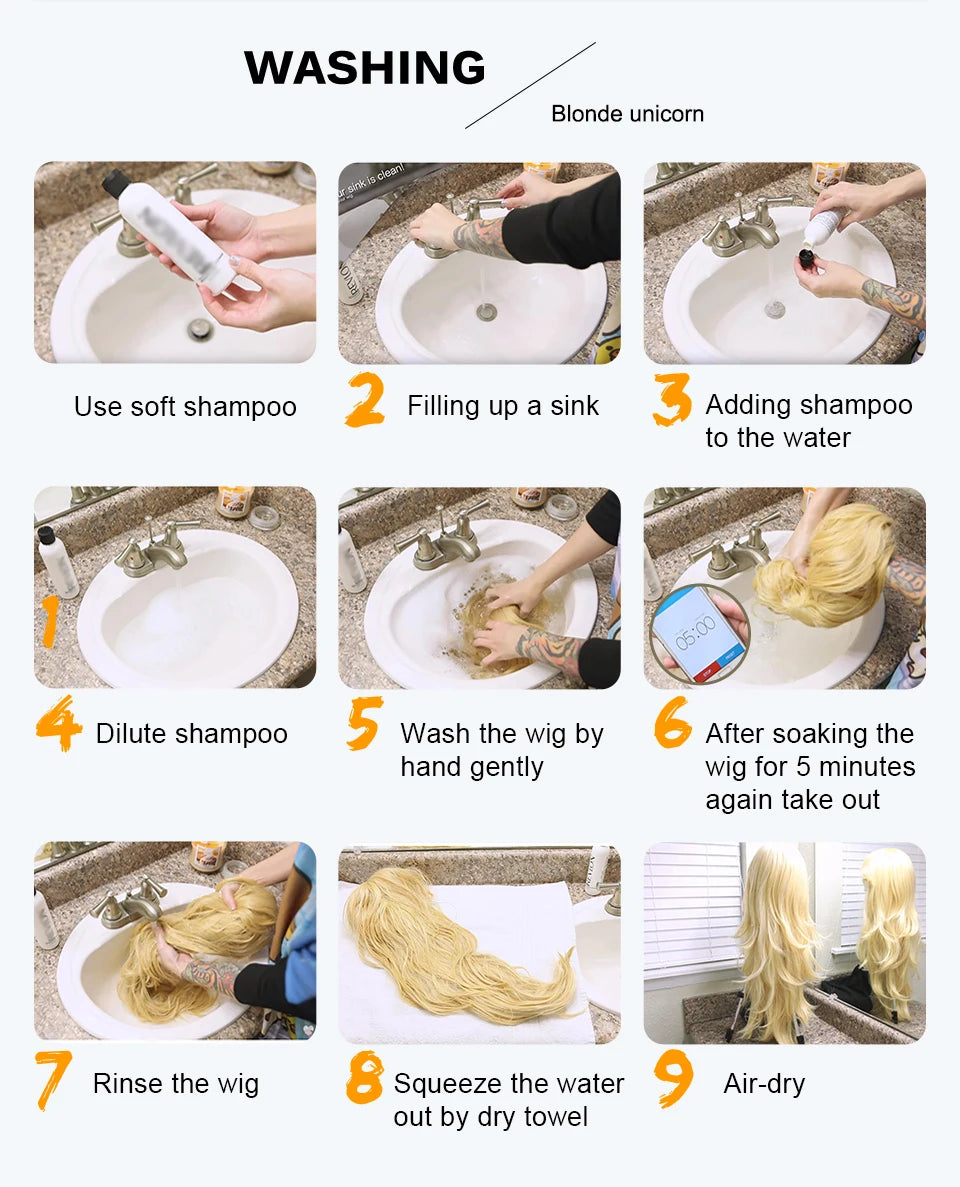 Elegant Curly Wave Ash Blonde Wig Synthetic Cosplay Hair- Heat Resistant Fiber